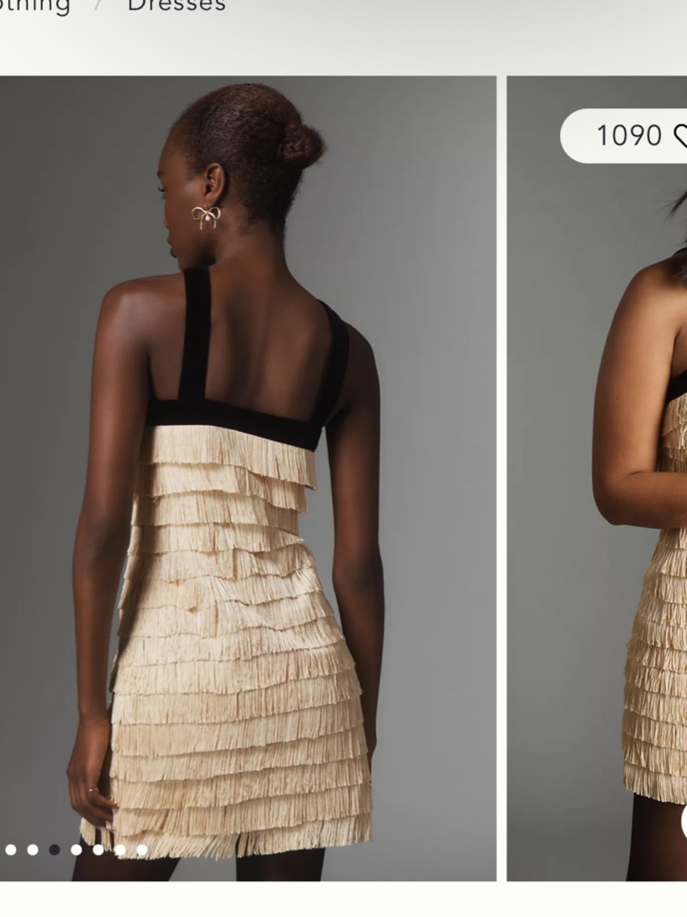 Anthropologie fringe bow mini dress - Picture 4 of 4